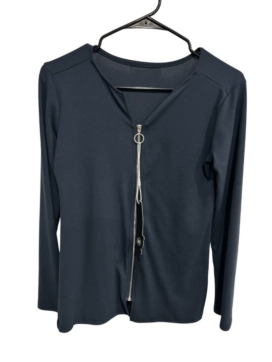 Afib-i Jackets & Blazers - Afib-i Black Stretch Long Sleeve Front Zip Up Top Size M Minimalist Techwear
